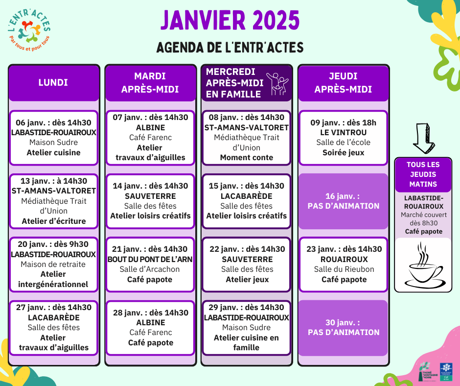 Agenda de janvier