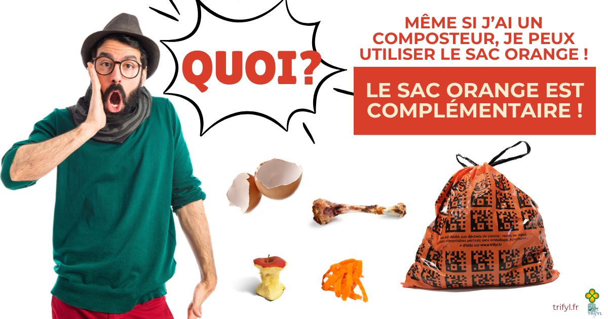 sac orange complémentaire au compost