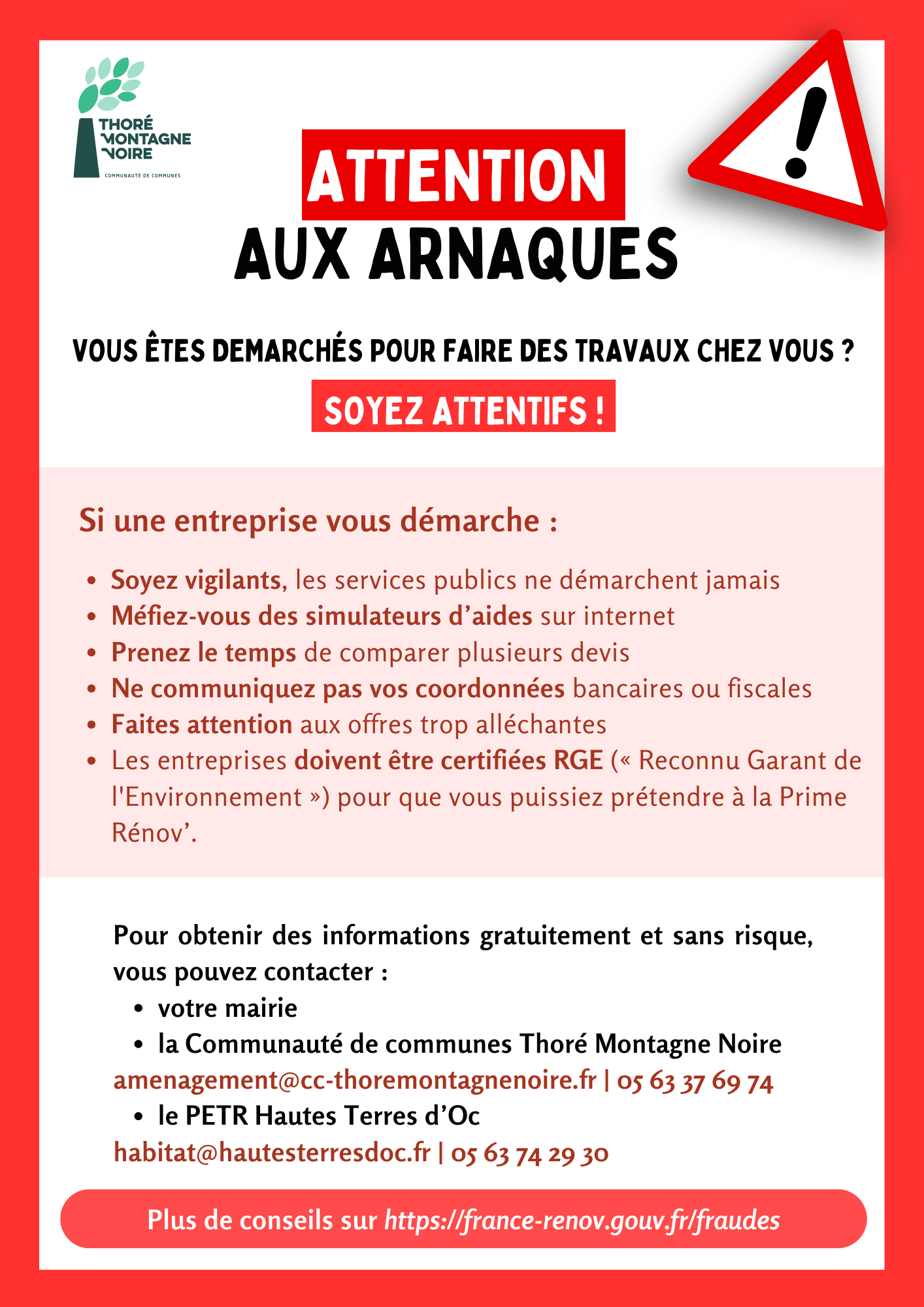 attention aux arnaques